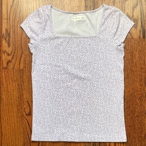 Abercrombie Kids Lavender Floral Short Sleeve Tee